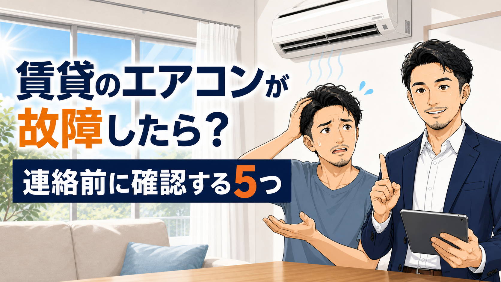 賃貸で夏にエアコンが故障したときの確認ポイント