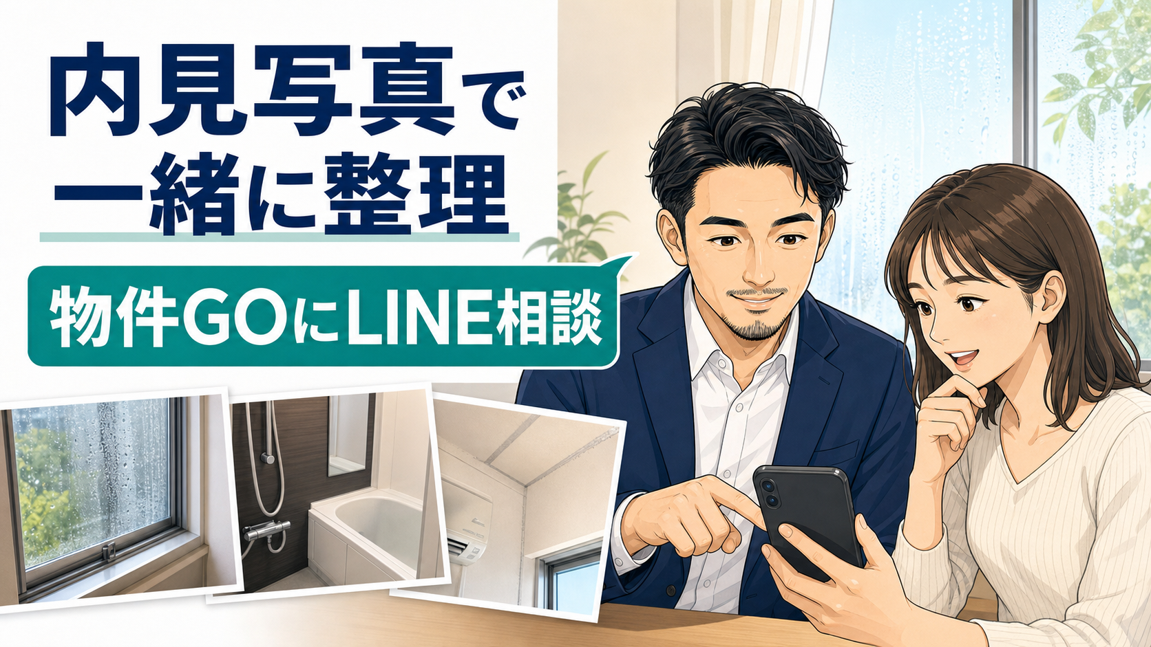物件GOのLINEで夏の内見について相談する