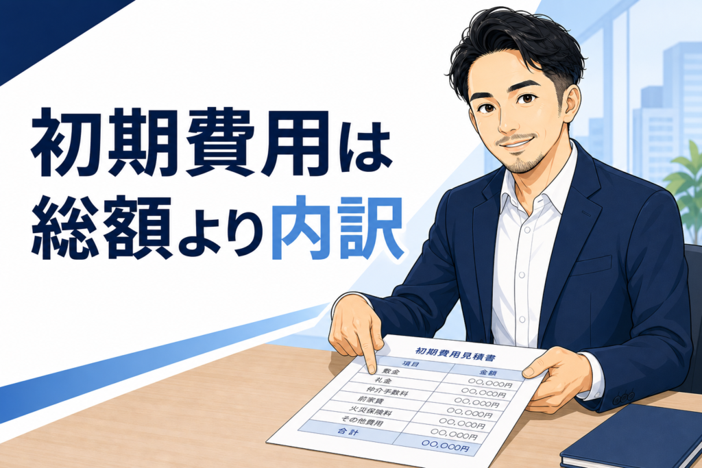 賃貸の初期費用は総額より内訳を確認