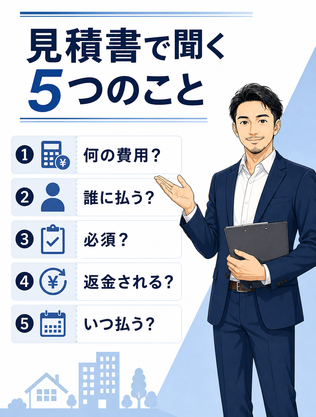 初期費用の見積書で聞く5つのこと
