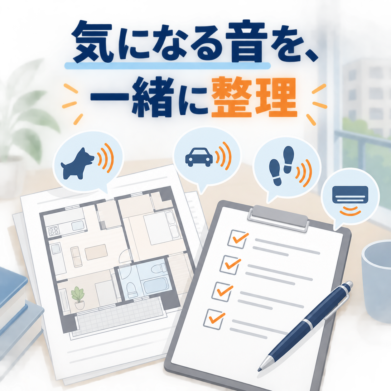 気になる生活音の条件を整理して相談するための図解